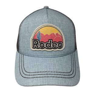Rodeo Snapback Trucker Hat Multicolor OSFA Mesh Back Cinch W/Tags